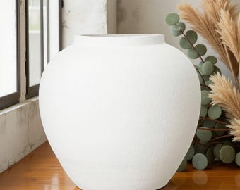 White Large Plant Pot 32cm | Ceramic Plant Pot | Modern Plant Pot | Scandinavian | White Ceramic | Modern |Home Decor |House