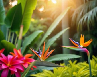 Aloha, Colorful Birds of Paradise Mixed Tropical Array Flowers