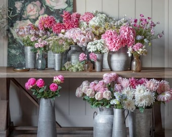 Gorgeous Pink Peony Trio - Real Touch Faux Flowers - 119cm Lifelike Stems - Stunning Home or Event Decoration.