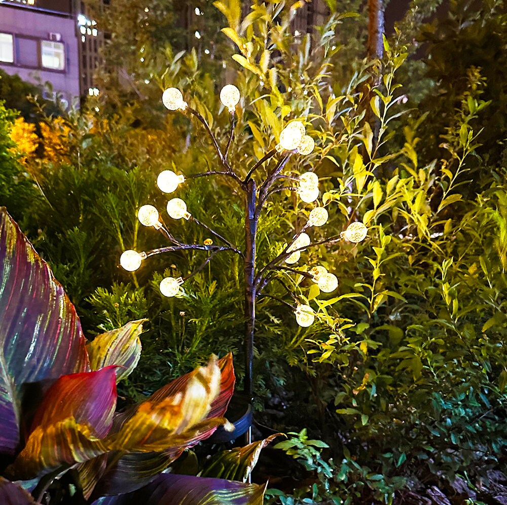 Solar Lanterns Outdoor Waterproof Garden Decorative Lights Plum Bossom  Pattern Hanging Solar Lanterns for Patio, Table, Pathway, Balcony, Lawn,  Yard Decor 2 Pack 