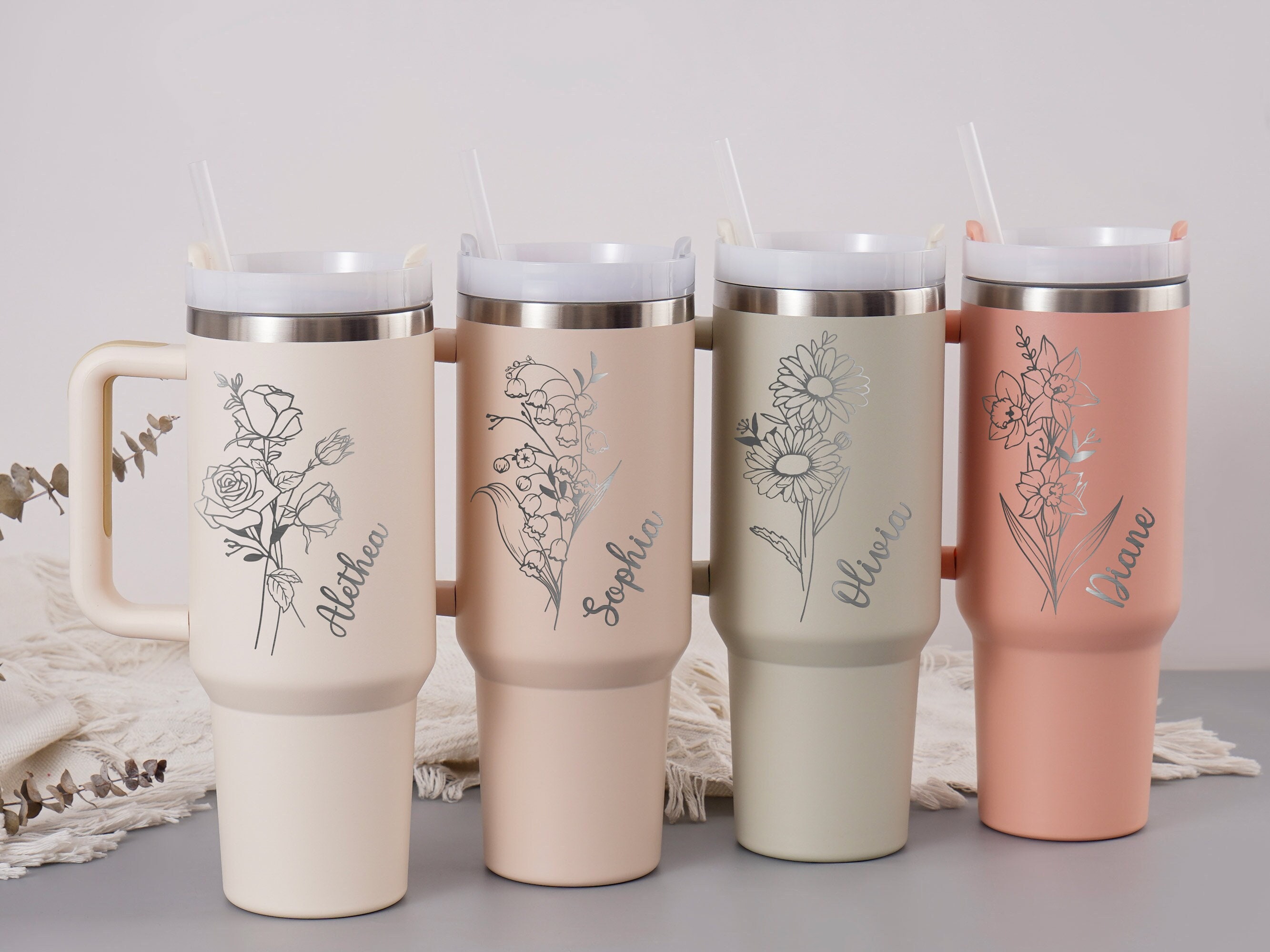 AIPNIS Custom Thermos cup,Engravable with Your Name,with Leakproof Lid &  Cup,Coffee cup,Personalized Gift Stainless Steel Water Bottle,Sports Bottle