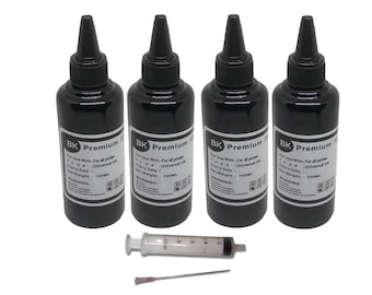 Premium black Refill Ink Kit with syringe for All Hp, epson and Brother Inkjet Printers 400ml