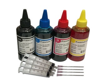 Refill Printer ink for all epson, canon , HP, Brother and Lexmark printer with refill syringe and needles