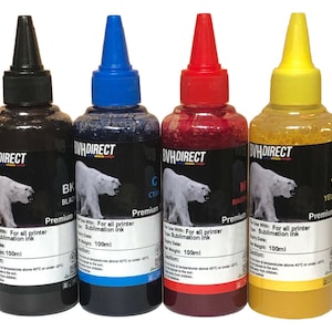 Dye Sublimation Ink 6 Colors 240ml, for E Printers Models ET-8500, ET 8550,  6 Bottles 