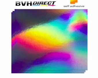 Rainbow Self adhesive  Metalic look A4 inkjet printing paper labels PET film 20 Sheets