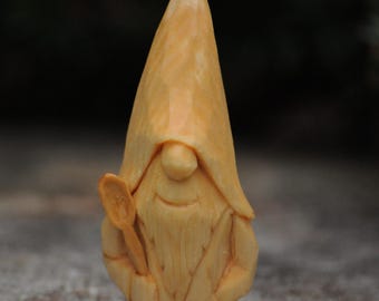 Unpainted Unique Carved Swedish Gnome Gift Boxed - Whittled Wood carved Character, Scandinavian old world santa, elf, Norse folklore.