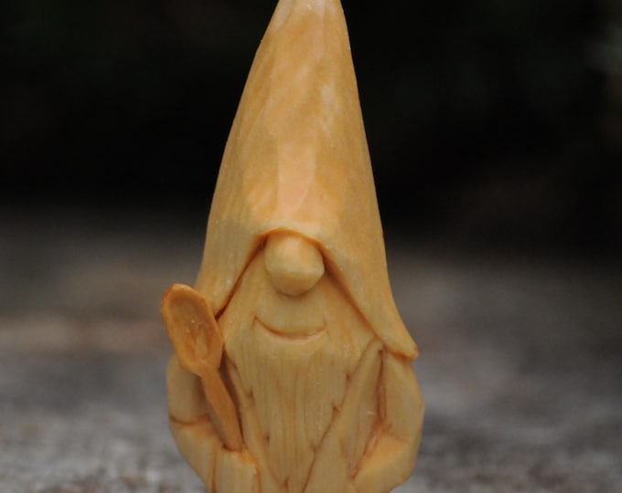 Unpainted Unique Carved Swedish Gnome Gift Boxed - Whittled Wood carved Character, Scandinavian old world santa, elf, Norse folklore.