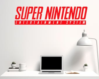 Nintendo Super Nintendo SNES väggdekoration logotyp klistermärke dekal