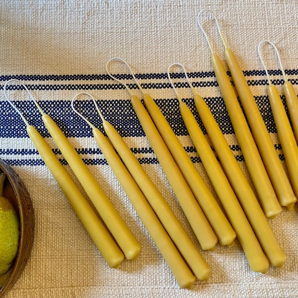 Beeswax Dinner Candles | Pure & Natural Handmade Candles | Hand dipped taper candles for dinner parties and celebrations