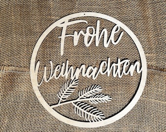 Merry Christmas Ornament DXF, SVG, AI, for laser cutting, milling, plasma or water jet cutting, door decoration, wall decoration