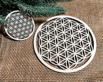 Flower of Life design in DXF, SVG, AI formats for laser cutting, milling, plasma cutting, or waterjet cutting