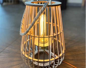 Holz Stehlampe Lampenschirm aus Sperrholz Digital Download | SVG, DXF, AI