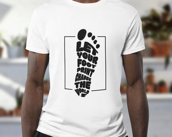 T-shirtontwerp "Laat je voetafdruk de wereld veranderen"