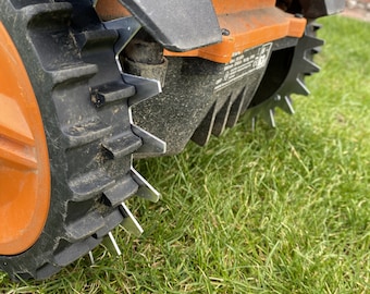 File for Worx Landroid Spikes for Laser Cutting, Milling, Plasma Cutting, or Waterjet Cutting. DXF, SVG formats for Aluminum, Steel, Plastic