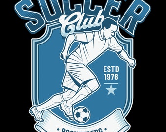 T-Shirt Design "Soccer Club Rockenberg - Asbach Time" Revival Design