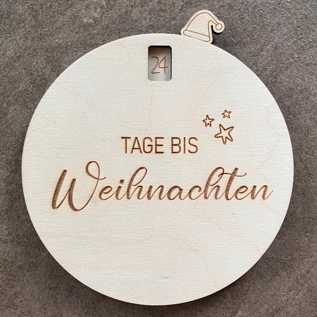Days Until Christmas Calendar DXF SVG AI Lightburn Files for Laser Days Until Christmas Calendar DXF SVG AI Lightburn Files for Laser
