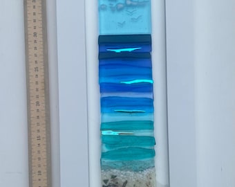 Fused glass seascape - a narrow glimpse