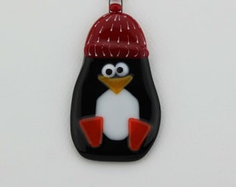 Fused glass Penguin