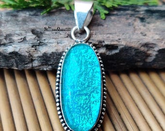 Triplet Opal Anhänger, 925 Sterling Silber Handgemachter Verlobungsschmuck