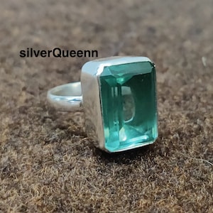 Aquamarine Ring, 925 Sterling Silver Ring, Gemstone Ring, Band Ring, Handmade Ring, Boho Ring, Designer Ring, Aquamarine Jewelry*****