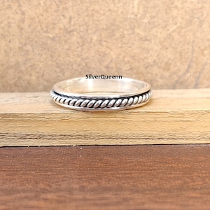 Spinning Ring, 925 Silver Ring, Anxiety Ring, Fidget Ring, Spinner Ring, Meditation Ring, Women Ring, Worry Ring, Thumb Ring, Gift For Her**