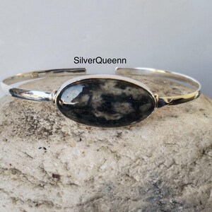 Buffalo Jasper Bangle Gemstone Solid 925 Sterling Silver Handmade Bangle Every Day Bangle, Bangle Pretty, Gift For Mom, Everyone Gift bangle