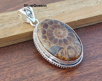 Ciondolo Godatite Ammonite Trafitto - Gioielli Collana Con Pietre Preziose | Grotta Di Cristallo - Foto 6