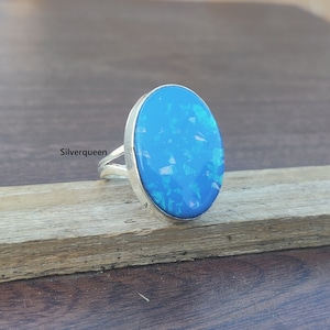 Australian Opal Ring, Handmade Ring, 925 Sterling Silver Ring, Australian Ring, Gemstone Ring, Women Ring, Australian Opal Jewelry best all