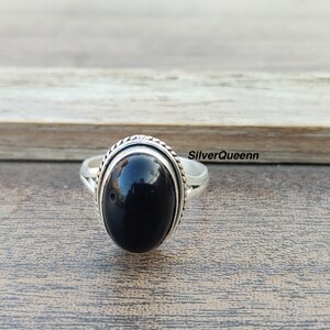Midnight Hour Onyx Oval Ring by Caitlyn Minimalist • Vintage