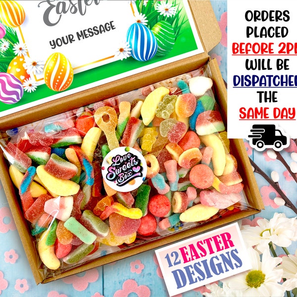 OSTERN Sweet Box - Pick N Mix - Personalisiert - Ehemann - HÄSCHEN SCHOKOLADE - Freund - Freundin - Verlobter - Verlobter - Ehe Milestone