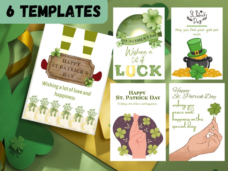 St Patricks Day 2023 Cards Printable St Patricks Day Holiday - Etsy