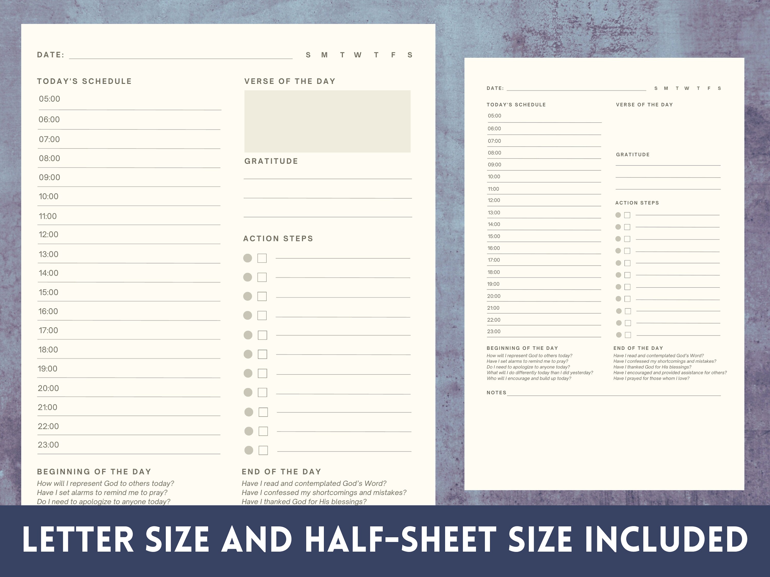 Digital or Printable Daily Planner for Christian Men or Women - Etsy