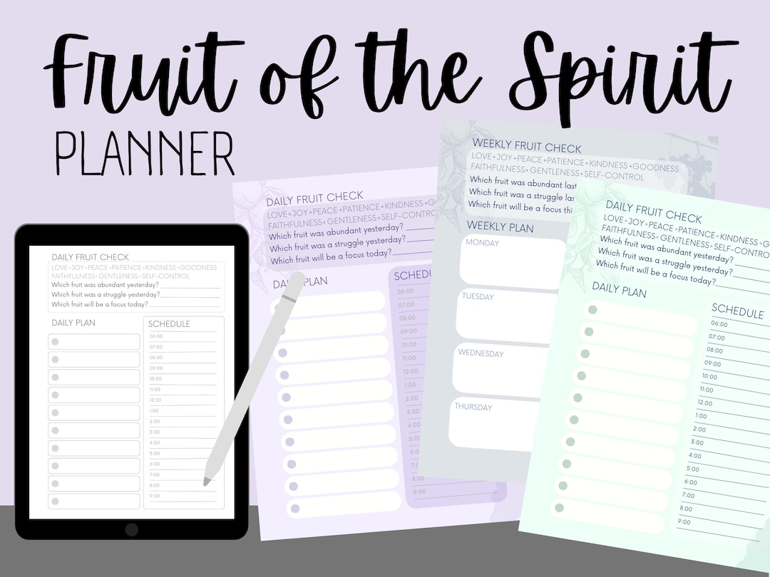 Christian Planner Pages | Daily and Weekly | Printable and Digital ...
