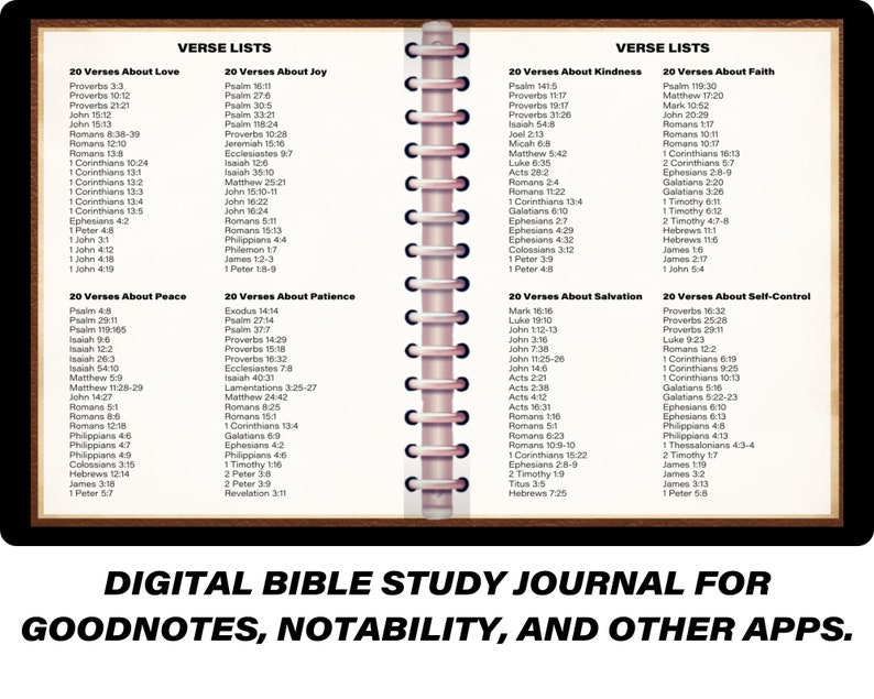 Minimalist Digital Bible Study Journal | Landscape Notebook for ...