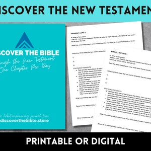 Study The Entire New Testament One Chapter At A Time | Every Day Use The Prompts and Study Guides To Explore a New Chapter of The Bible