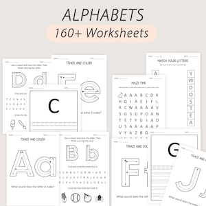 Hojas de trabajo de la letra de la semana Alfabeto de 26 días Libro ocupado Plan de estudios preescolar Actividad de rastreo para niños pequeños Carpeta de aprendizaje para jardín de infantes IMPRIMIBLE
