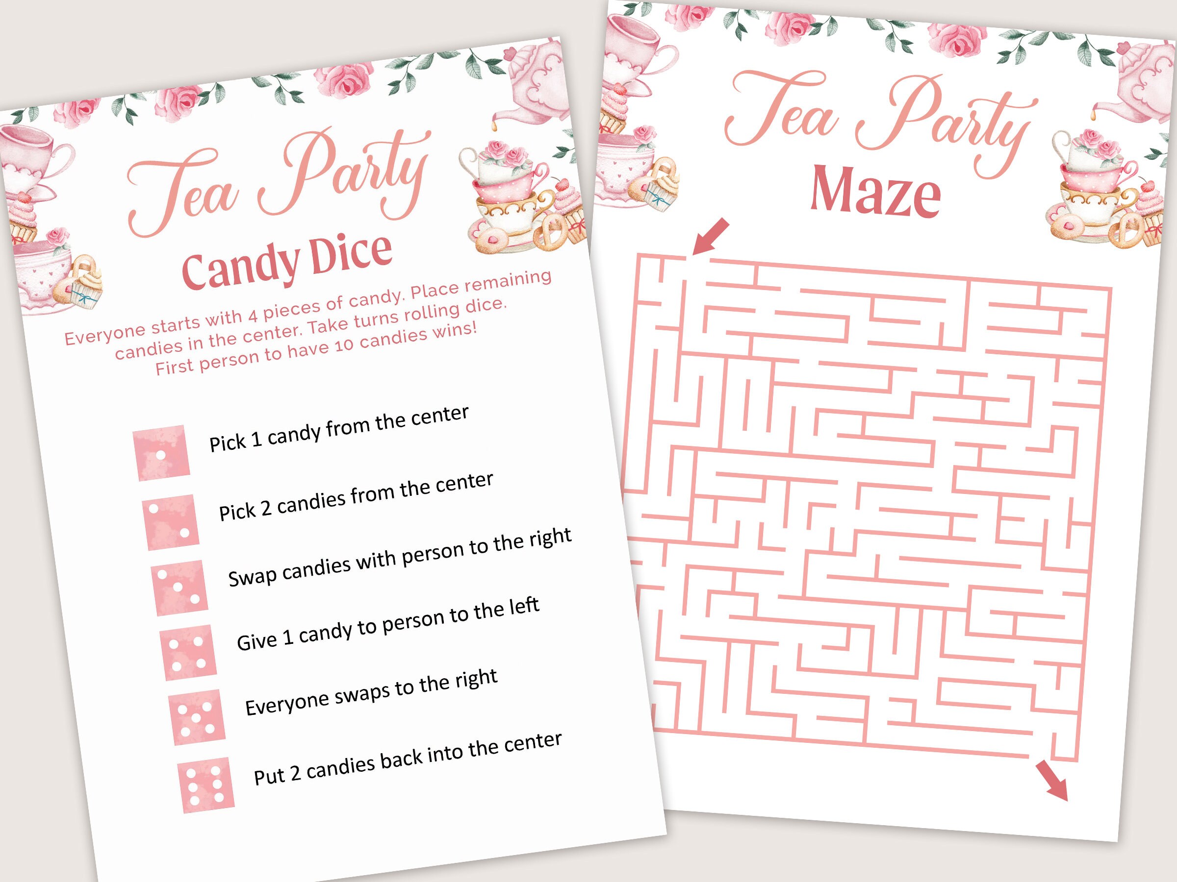Tea Party Games for Girls Tea Party Birthday Games Kids Tea Etsy