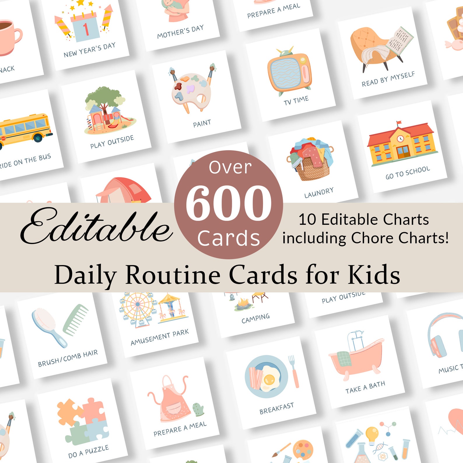 Daily Routine Cards Toddler Routine Chart Visual Schedule for Kids ...