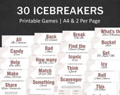 Icebreaker Games Ice Breaker Questions Office Party Game Work Party Starter Icebreaker Bingo Company Dinner Party Table Talk Adult PRINTABLE
