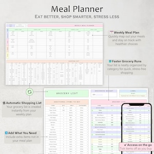 Life Planner Spreadsheet Budget Tracker Template Task To Do List Habit Productivity Goal Daily Planner Digital Calendar Google Sheets image 9