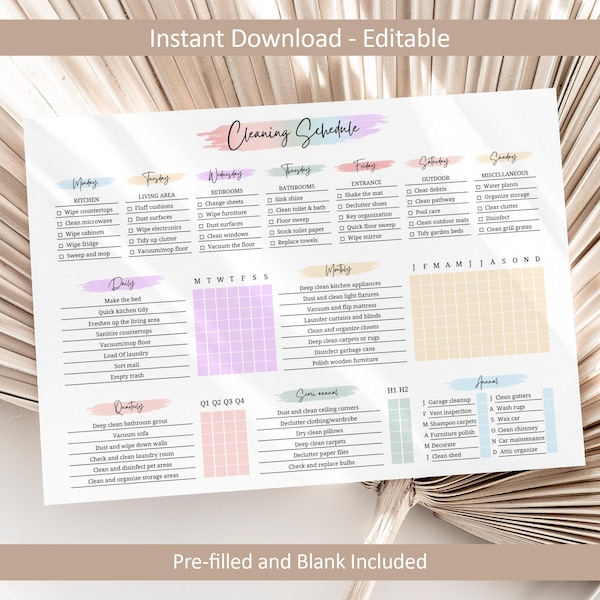 Deep Cleaning House Checklist - Etsy
