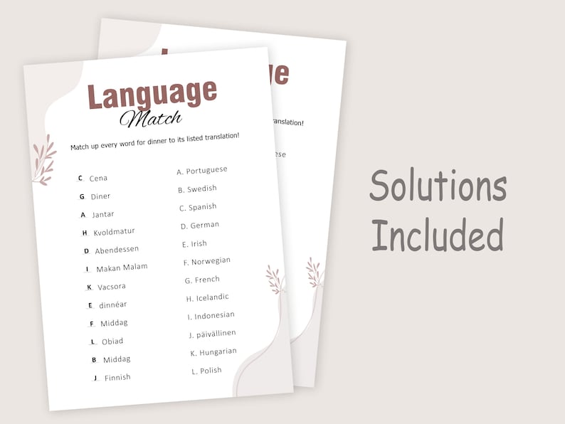 Dinner Party Games Dinner Table Party Games for Adults Etsy