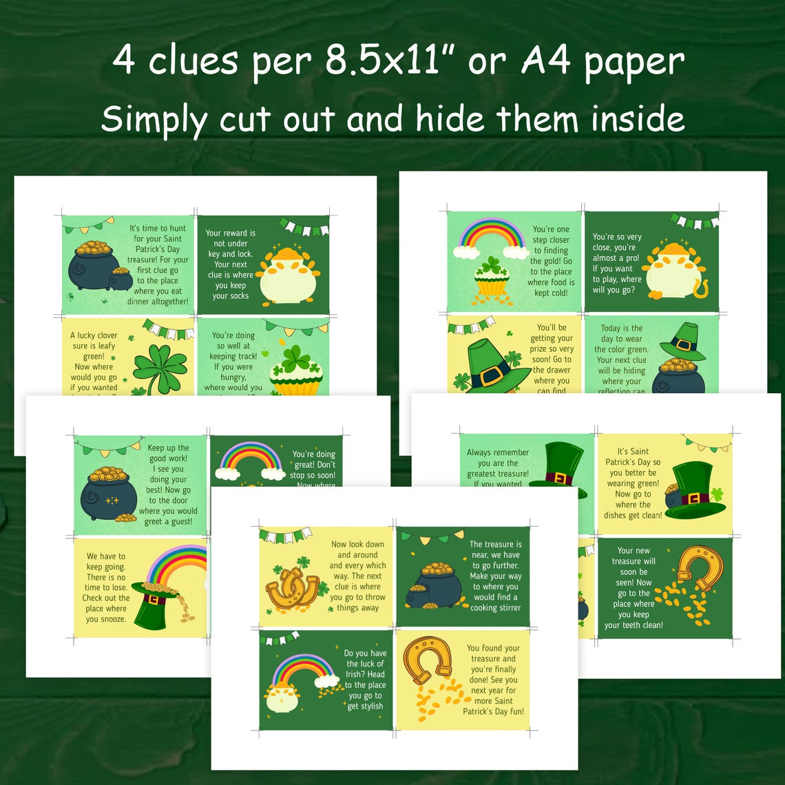 St Patricks Day Treasure Hunt for Older Kids Indoor Leprechaun ...