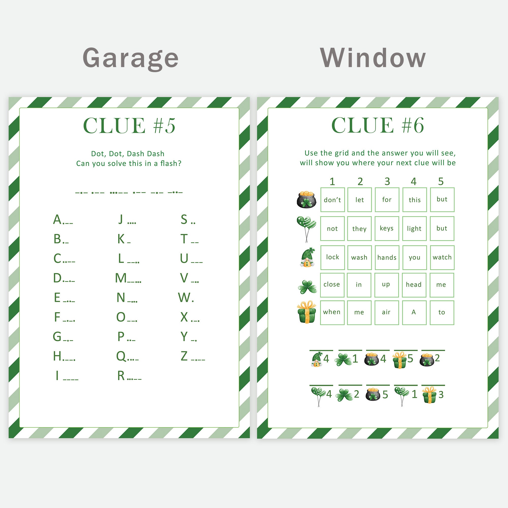St Patricks Day Treasure Hunt for Older Kids Leprechaun Scavenger Hunt ...