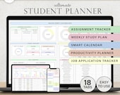 Student Planner Assignment Tracker Academic Study Planner Spreadsheet College University Course School Planner Class Google Sheets Template