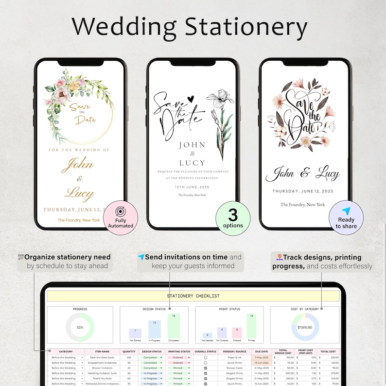 Wedding Planner Spreadsheet Wedding Budget Tracker Wedding Checklist Guest List Seating Plan Wedding Itinerary Gift Vendor Google Sheets image 12