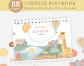 Toddler Busy Book Preschool Learning Binder For Toddler Quiet Book For Kids Homeschool Resources Busy Binder Montessori Activity PRINTABLE
