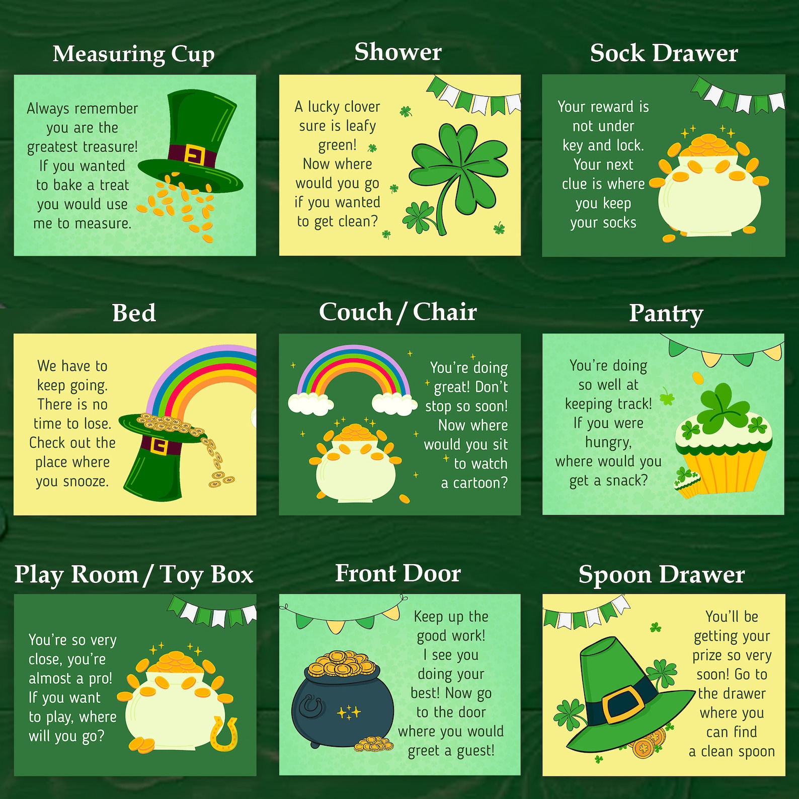 St Patricks Day Treasure Hunt for Older Kids Indoor Leprechaun ...
