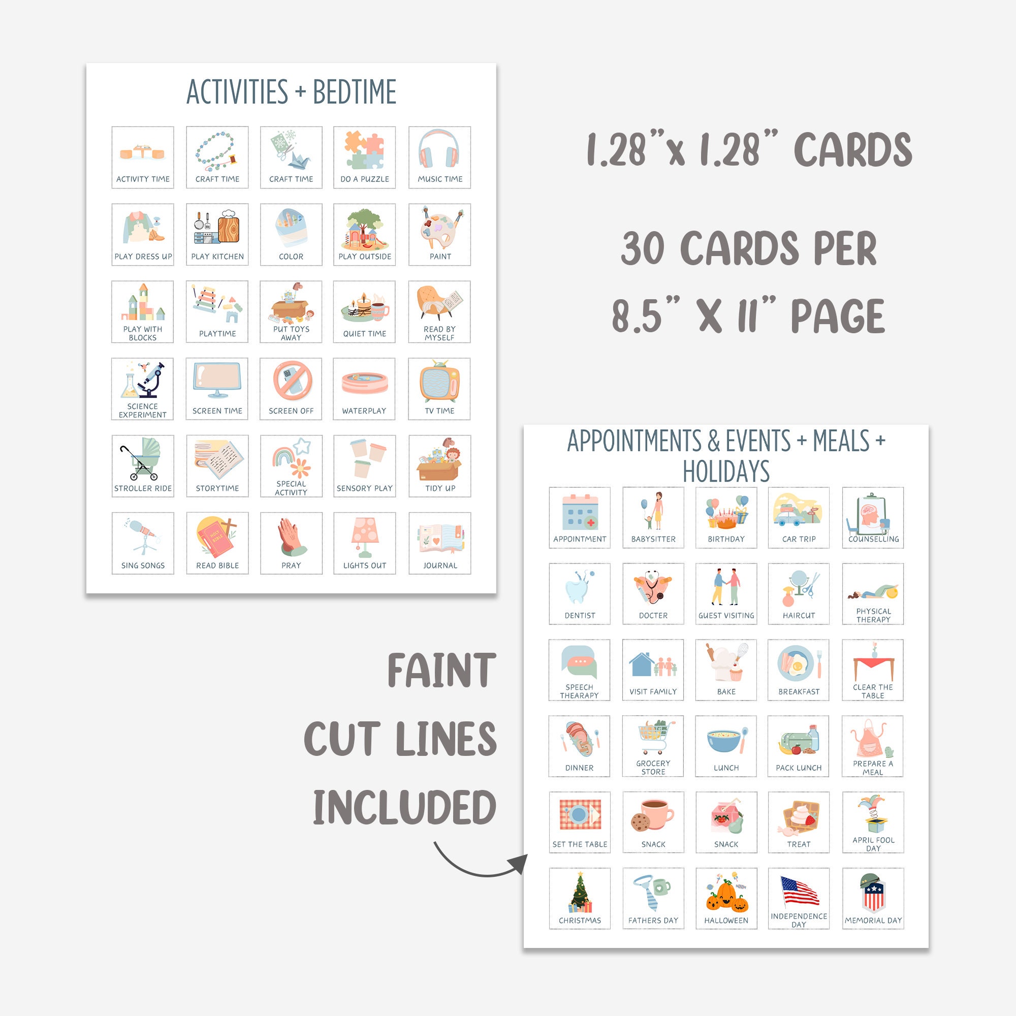 Weekly Routine Chart Kids Weekly Planner Cards Visual Calendar Toddler ...