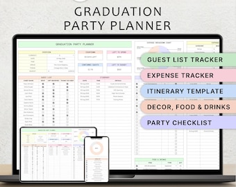 Graduation Party Planner Spreadsheet College Graduation Celebration Budget Guest List Tracker School Graduation Party Checklist Google Sheet